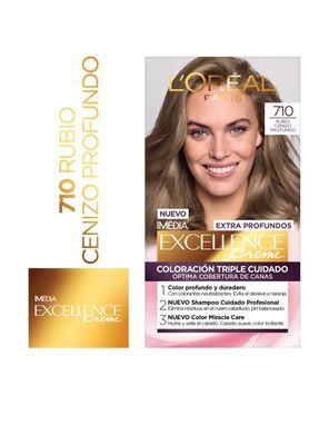 Tintura Excellence Cabello Extra Profundo 710 Rubio Profundo