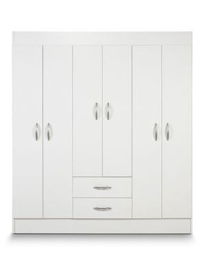 Clóset 6 puertas 2 Cajones Trancura Blanco