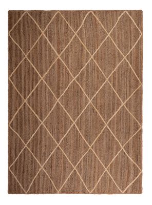 Alfombra Yute 190x290 cm Rombos Gold Design