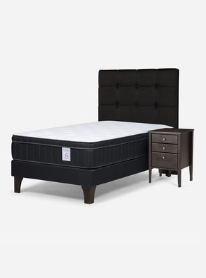 Cama Europea 1.5 Plazas New Style 6 Plus + Set Issey