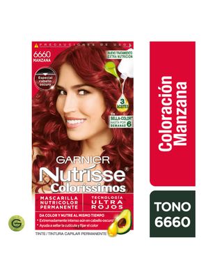 Imagen 2 del producto Tintura Garnier Nutrisse Cabello Colorissimos 6660 Manzana