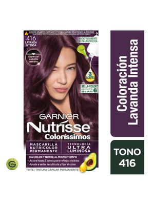 Imagen 2 del producto Tintura Garnier Nutrisse Cabello Coloríssimos 416 Lavanda Intensa