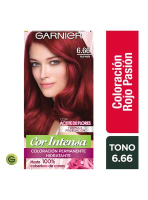 Imagen 2 del producto Tintura Cor Intensa Cabello Intensa 6.66 Rojo Pasion Garnier Nutrisse