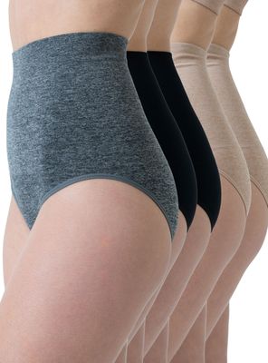 Pack 5 Pantaleta Control sin Costura Tiro Alto