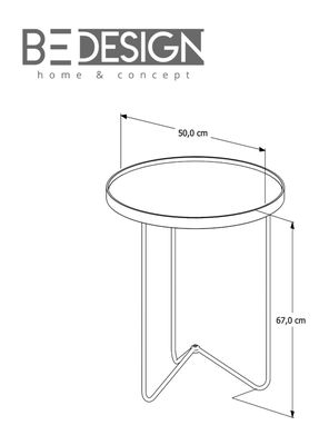 Imagen 2 del producto Mesa Lateral Redonda Espejo Bronce