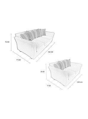 Imagen 2 del producto Juego de Living York Sofá 3C + Sofá 2C