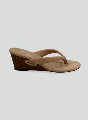 Imagen 2 del producto Sandalia Efecto Gamuza Flip Flop con Cuña Mujer