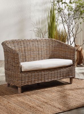 Sofá Terraza Catarina 2 Cuerpos Ratán