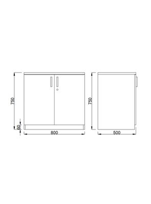 Imagen 2 del producto Gabinete Basflex Base 2P