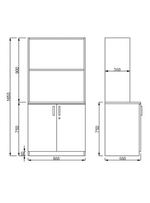 Imagen 2 del producto Estante Basflex Biblioteca 2P Unicolor