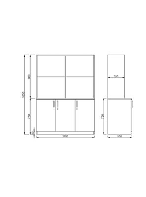 Imagen 2 del producto Estante Basflex Biblioteca 3P Unicolor