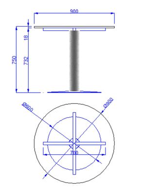 Imagen 2 del producto Mesa Basflex Para Reuniones Redonda 90 cm