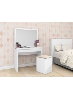 Tocador Simple con Espejo Blanco