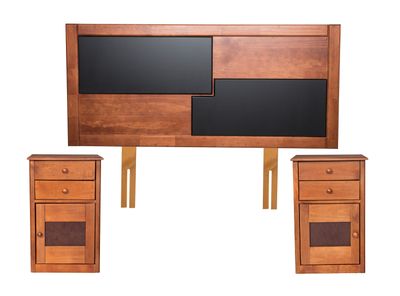 Set Muebles Dormitorio Colonia: Respaldo 2 Plazas + Veladores