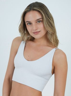 Bralette Top con Tirantes Finos Sólido