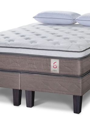 Imagen 2 del producto Cama Europea New Style 6 2 Plazas Base Dividida + Almohadas Extra