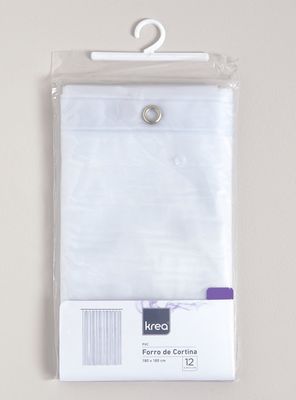 Forro de Baño 180 x 180 cm Blanco Transparente