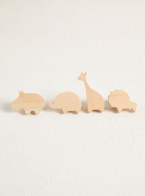 Set de 4 Ganchos Infantil Animales
