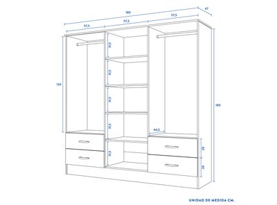 Imagen 2 del producto Clóset Maipo 6P 4C Cerezo