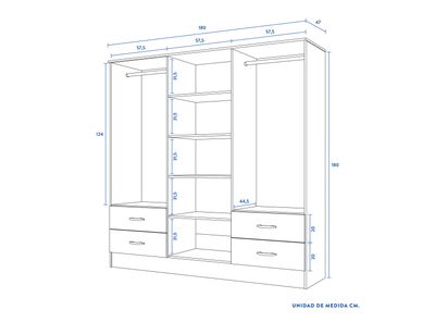 Imagen 2 del producto Clóset Maipo 6P 4C Chocolate