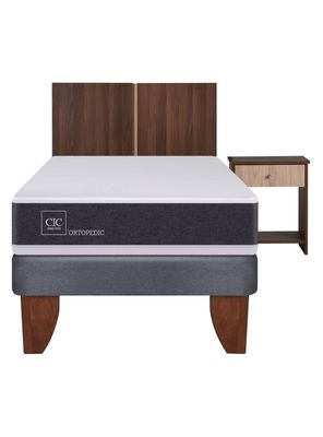Imagen 2 del producto Cama Europea New Ortopedic 1.5 Plazas + Set Muebles Stylo