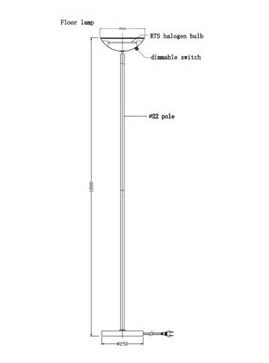 Imagen 2 del producto Lámpara Pie Led Antorcha Negro