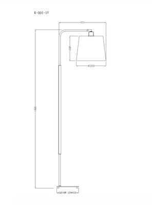 Imagen 2 del producto Pantalla Lámpara Pie Ele