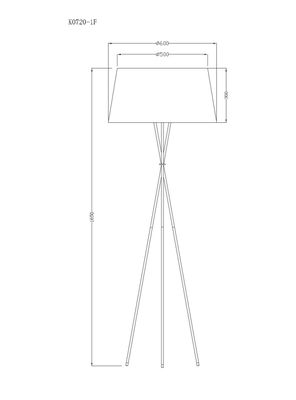 Imagen 2 del producto Pantalla Lámpara Pie Tripode