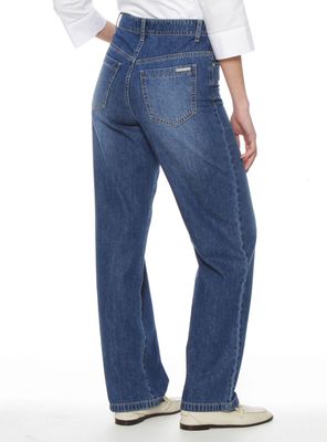 Imagen 2 del producto Jeans Recto Tiro Alto Pretina Básica un Botón