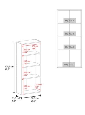 Imagen 2 del producto Biblioteca Eco Joy 2 Puertas 4 Niveles Blanco