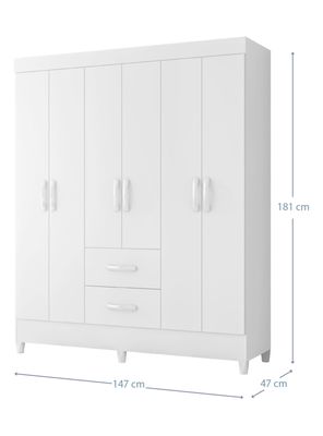 Imagen 2 del producto Clóset White 6 Puertas 2 Cajones