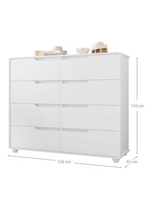 Imagen 2 del producto Cómoda Doble White 8 Cajones