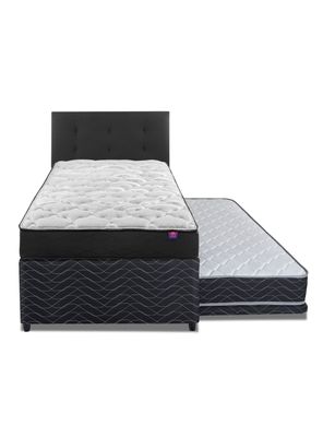 Imagen 2 del producto Diván Therapedic Plus 1.5 Plazas + Respaldo Royal + Velador