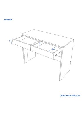 Imagen 2 del producto Escritorio Roma 2 Cajones Café/Blanco