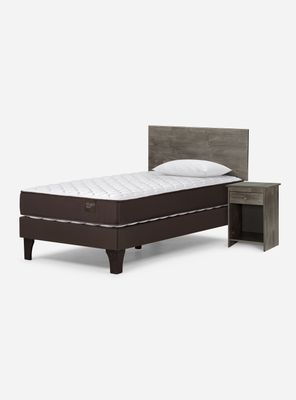Imagen 2 del producto Cama Europea Ergo T 1.5 Plazas + Set Muebles Tabor Grafito + Almohada
