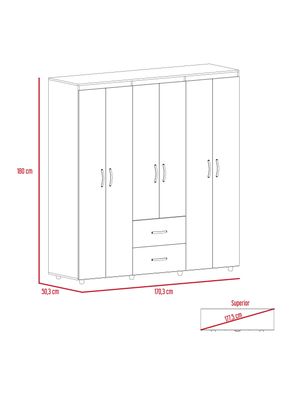 Imagen 2 del producto Clóset Bariloche Wengue Negro