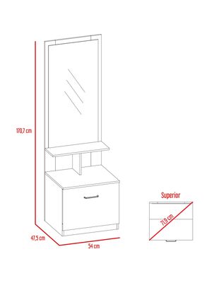 Imagen 2 del producto Velador Multifuncional Z-54-Coñac-Blanco