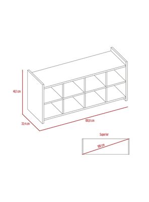Imagen 2 del producto Zapatero Recibidor Z-101 8 Pares Carbón-Gales