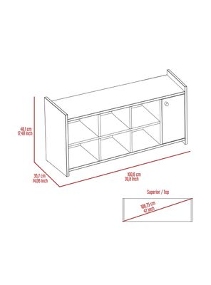 Imagen 2 del producto Zapatero Recibidor Z-101-P 6 Pares Carbón-Gales