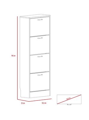 Imagen 2 del producto Zapatero Z-51 12 Pares Coñac-Blanco