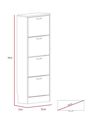 Imagen 2 del producto Zapatero Z-51 12 Pares Duna-Blanco