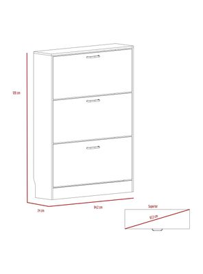 Imagen 2 del producto Zapatero Z-94 18 Pares Coñac-Blanco