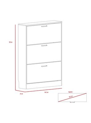 Imagen 2 del producto Zapatero Z-94 18 Pares Duna-Blanco