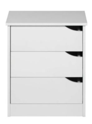 Velador 3 Cajones Compaq Blanco+F21