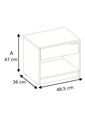 Imagen 2 del producto Velador 1 Cajón Compaq Blanc