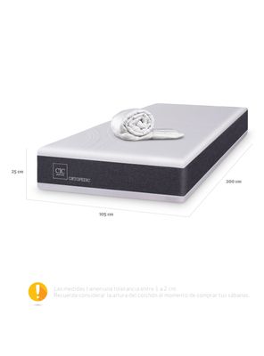 Imagen 2 del producto Colchón New Ortopedic 1.05 X 2.0 Mts + Pl