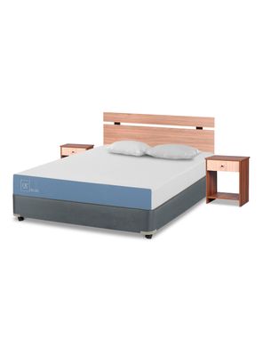 Imagen 1 del producto Cama Americana Excellence 2 Plazas x190 cm + Set de Muebles Olmo + Almohadas