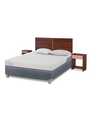 Cama Americana Excellence Plus 2 Plazas + Set de Muebles Stylo + Almohadas