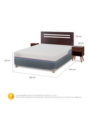 Imagen 2 del producto Cama Americana Excellence Plus 2 Plazas + Set de Muebles Múnich