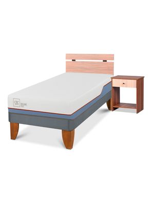 Cama Europea Excellence Plus 1 Plaza + Set de Muebles Olmo